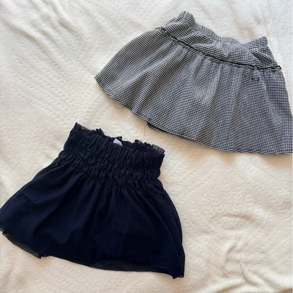 2 Zara Kids Black Textured Fabric and Sparkle size 6 - Picture 1 of 3